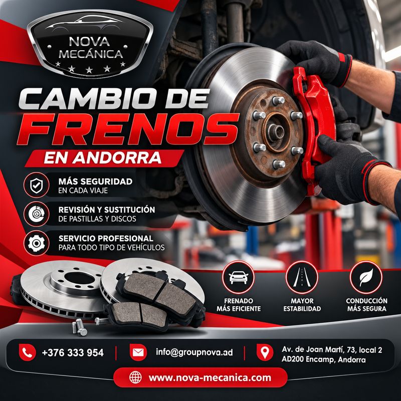 Cambio de frenos en Andorra para una conducción segura